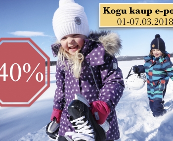 -40% allahindlust kuni 7. märtsini!